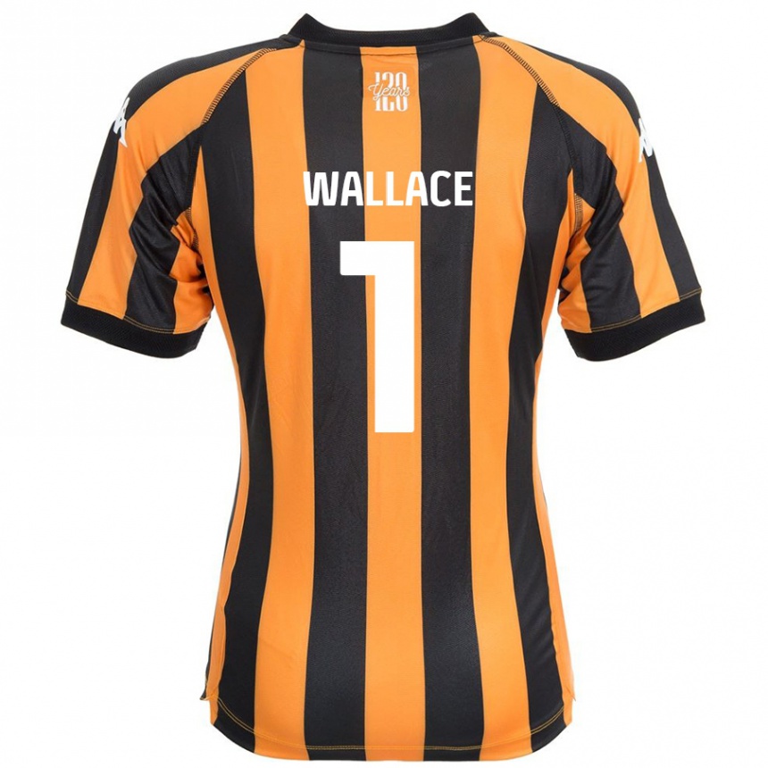 Férfi Labdarúgás Abbi Wallace #1 Fekete Borostyán Hazai Jersey 2024/25 Mez Póló Ing