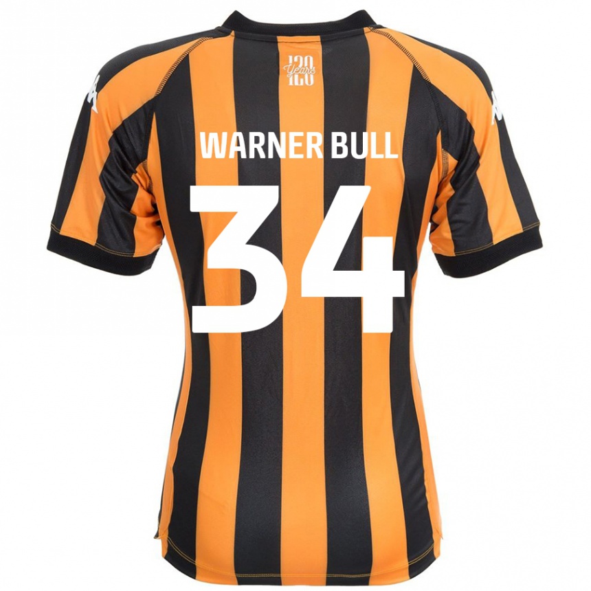 Férfi Labdarúgás Lucy Warner-Bull #34 Fekete Borostyán Hazai Jersey 2024/25 Mez Póló Ing