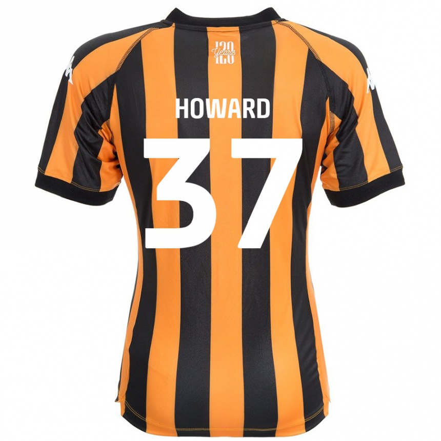 Férfi Labdarúgás Scarlet Howard #37 Fekete Borostyán Hazai Jersey 2024/25 Mez Póló Ing