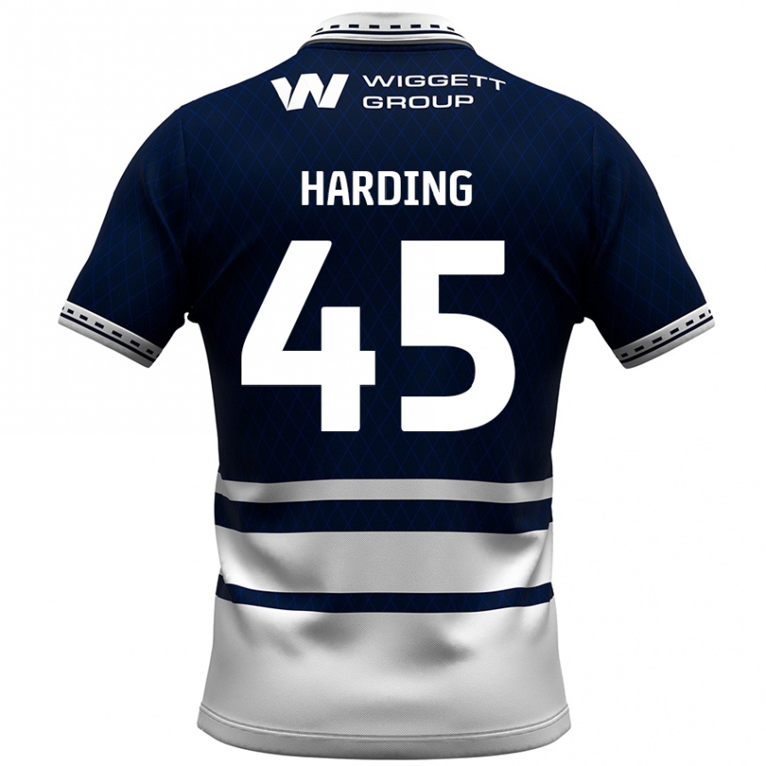 Férfi Labdarúgás Wes Harding #45 Sötétkék Fehér Hazai Jersey 2024/25 Mez Póló Ing