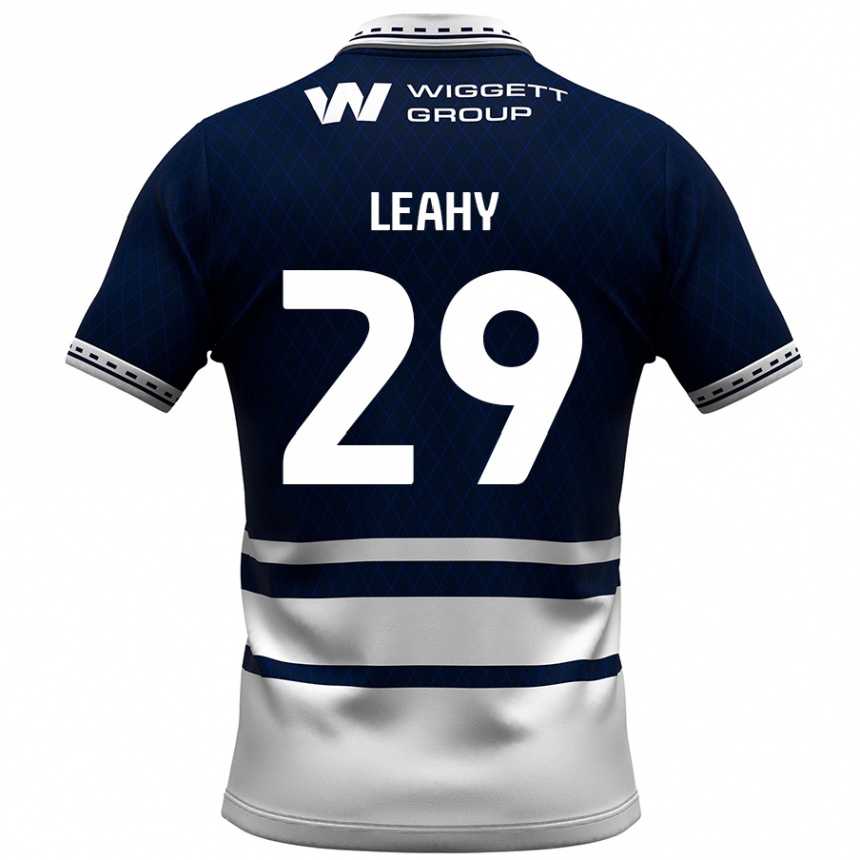 Férfi Labdarúgás Tom Leahy #29 Sötétkék Fehér Hazai Jersey 2024/25 Mez Póló Ing