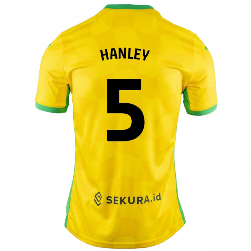 Férfi Labdarúgás Grant Hanley #5 Sárga Zöld Hazai Jersey 2024/25 Mez Póló Ing