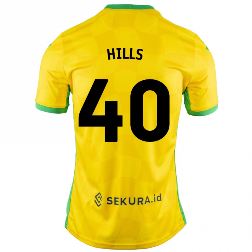 Férfi Labdarúgás Brad Hills #40 Sárga Zöld Hazai Jersey 2024/25 Mez Póló Ing