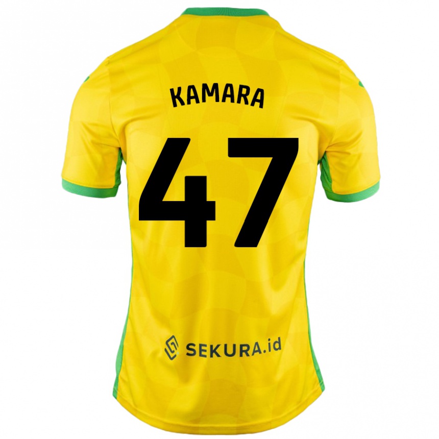 Férfi Labdarúgás Abu Kamara #47 Sárga Zöld Hazai Jersey 2024/25 Mez Póló Ing