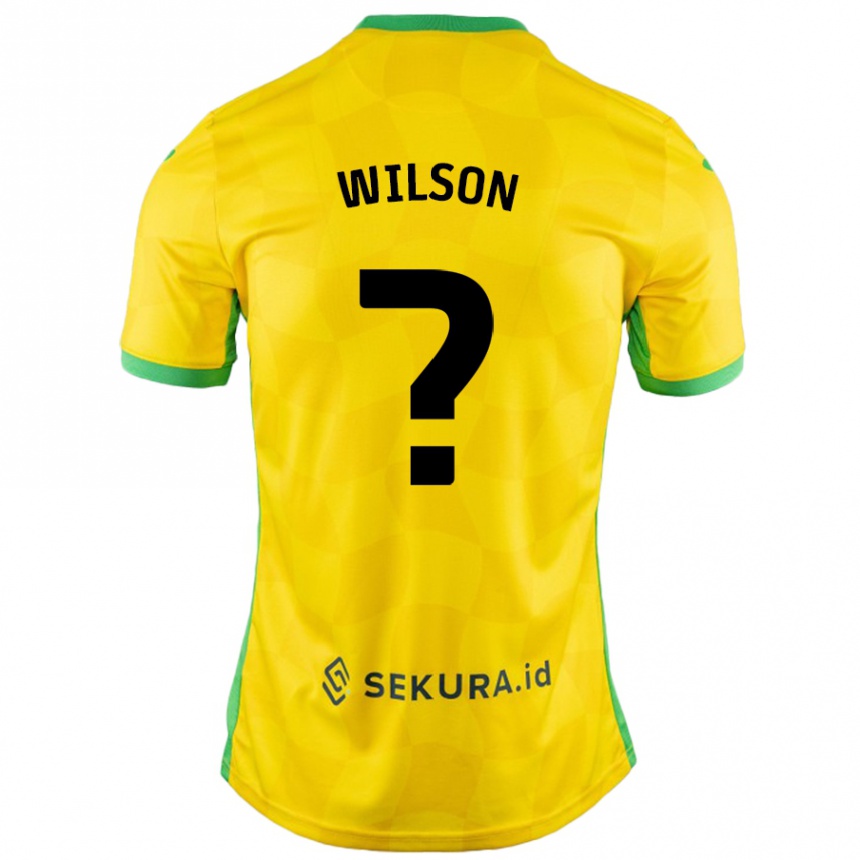 Férfi Labdarúgás Charlie Wilson #0 Sárga Zöld Hazai Jersey 2024/25 Mez Póló Ing