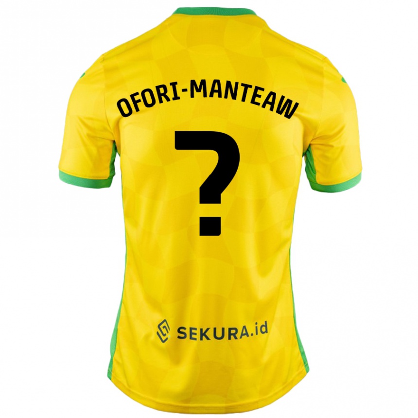 Férfi Labdarúgás Lloyd Ofori-Manteaw #0 Sárga Zöld Hazai Jersey 2024/25 Mez Póló Ing