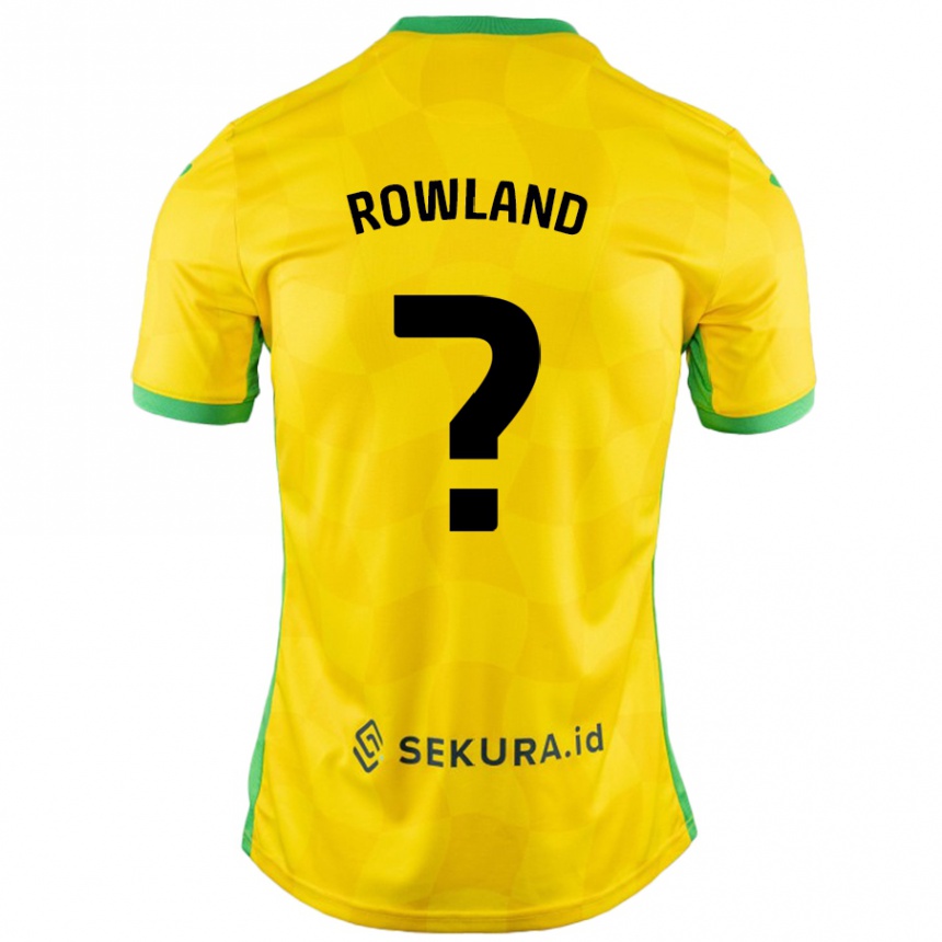 Férfi Labdarúgás Sonny Rowland #0 Sárga Zöld Hazai Jersey 2024/25 Mez Póló Ing