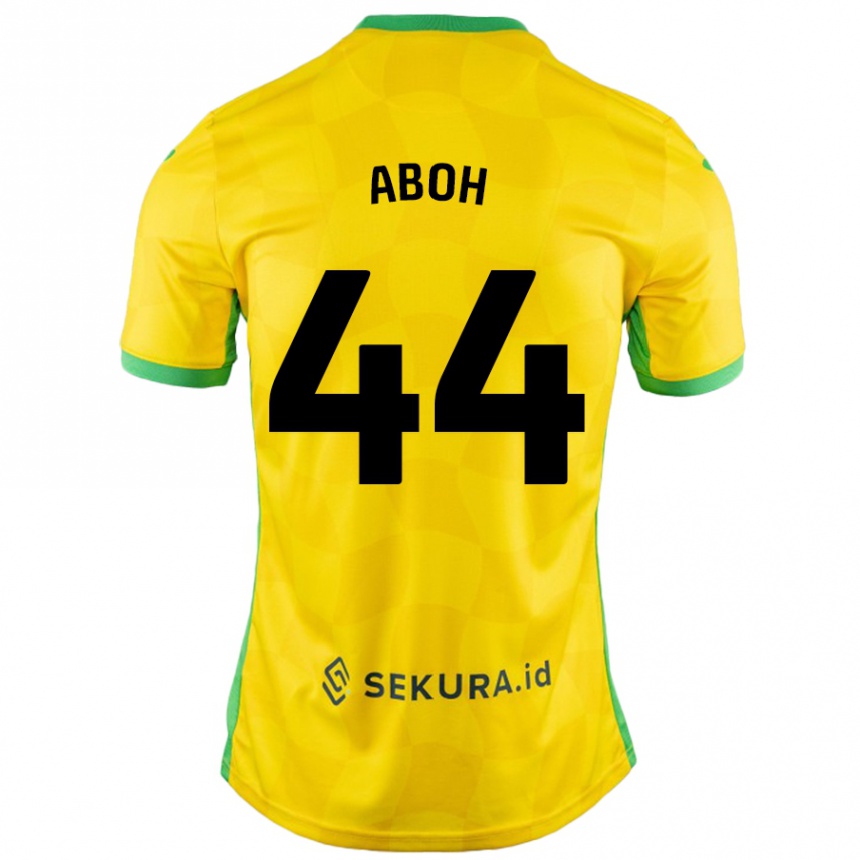 Férfi Labdarúgás Ken Aboh #44 Sárga Zöld Hazai Jersey 2024/25 Mez Póló Ing