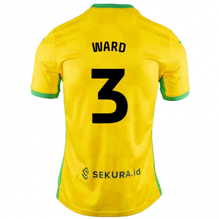 Férfi Labdarúgás Summer Ward #3 Sárga Zöld Hazai Jersey 2024/25 Mez Póló Ing