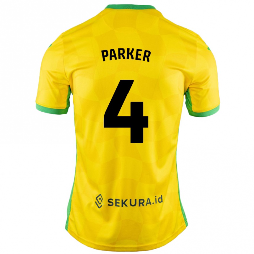 Férfi Labdarúgás Alice Parker #4 Sárga Zöld Hazai Jersey 2024/25 Mez Póló Ing