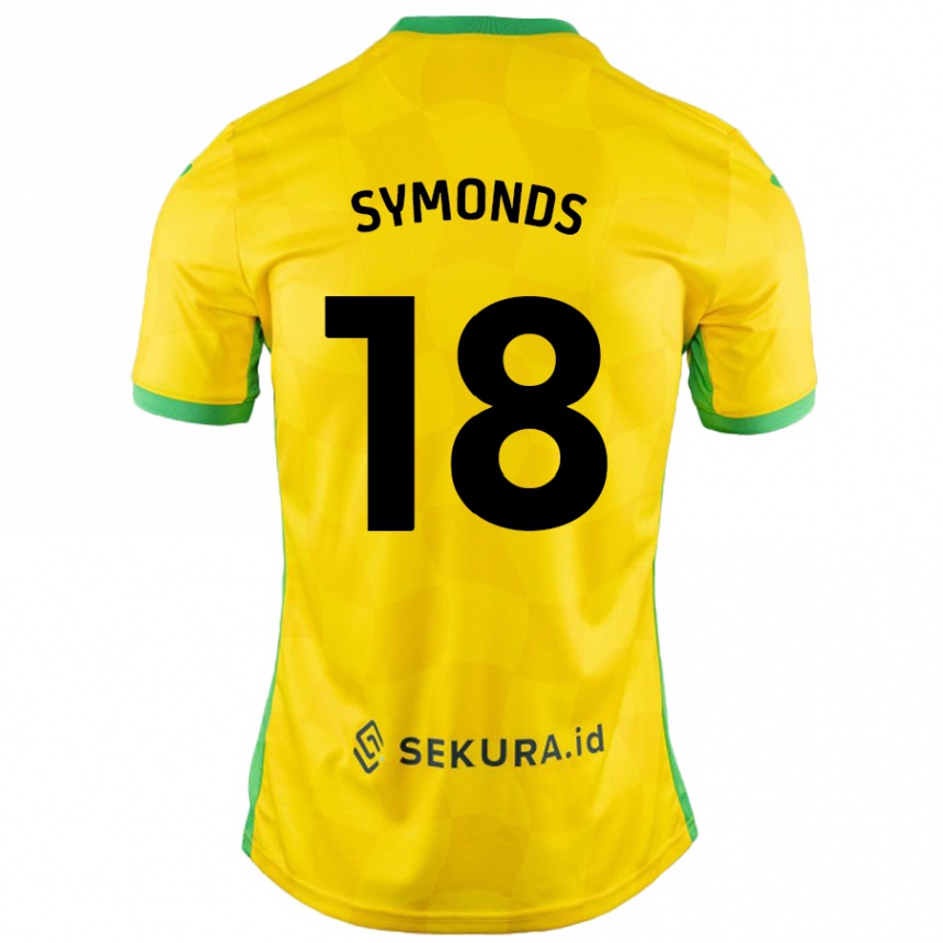 Férfi Labdarúgás Freya Symonds #18 Sárga Zöld Hazai Jersey 2024/25 Mez Póló Ing