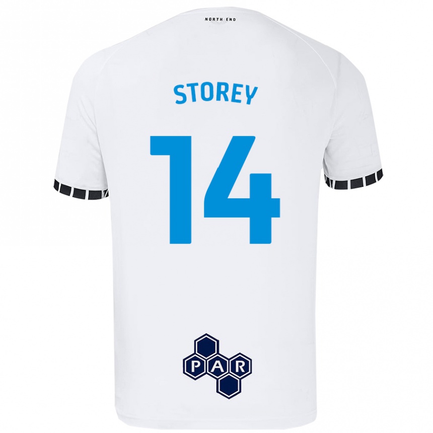 Férfi Labdarúgás Jordan Storey #14 Fehér Hazai Jersey 2024/25 Mez Póló Ing