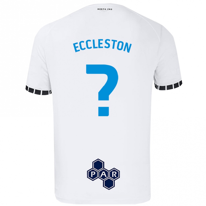 Férfi Labdarúgás Ethan Eccleston #0 Fehér Hazai Jersey 2024/25 Mez Póló Ing