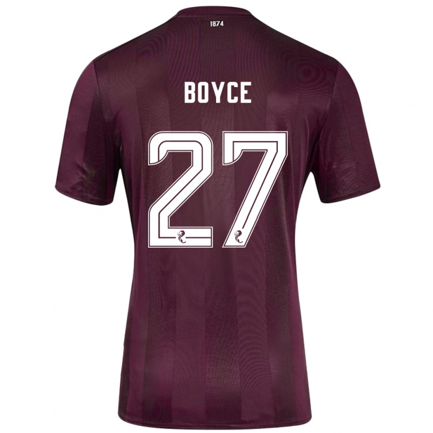 Férfi Labdarúgás Liam Boyce #27 Burgundia Hazai Jersey 2024/25 Mez Póló Ing