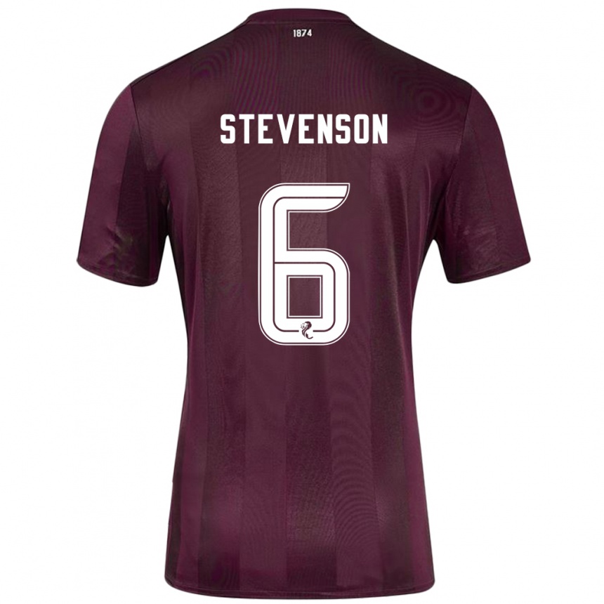 Férfi Labdarúgás Gus Stevenson #6 Burgundia Hazai Jersey 2024/25 Mez Póló Ing