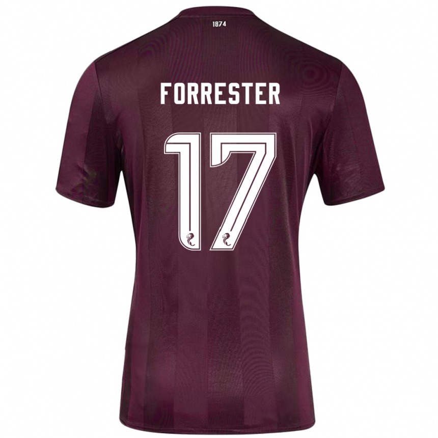 Férfi Labdarúgás Adam Forrester #17 Burgundia Hazai Jersey 2024/25 Mez Póló Ing