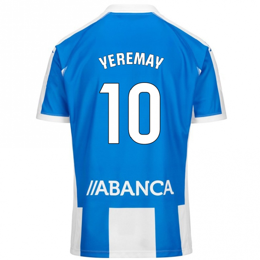 Férfi Labdarúgás Yeremay Hernández #10 Kék Fehér Hazai Jersey 2024/25 Mez Póló Ing