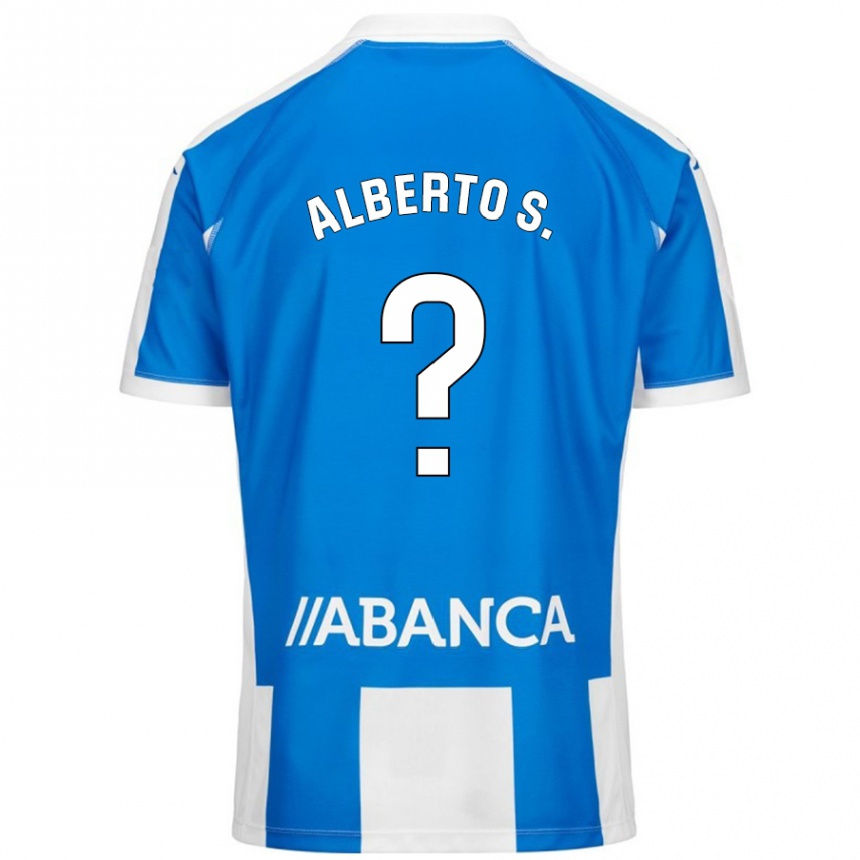 Férfi Labdarúgás Alberto Sánchez #0 Kék Fehér Hazai Jersey 2024/25 Mez Póló Ing