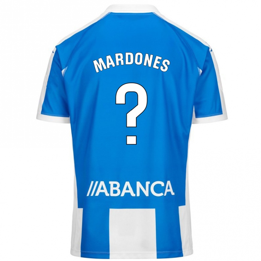 Férfi Labdarúgás Alvaro Mardones #0 Kék Fehér Hazai Jersey 2024/25 Mez Póló Ing