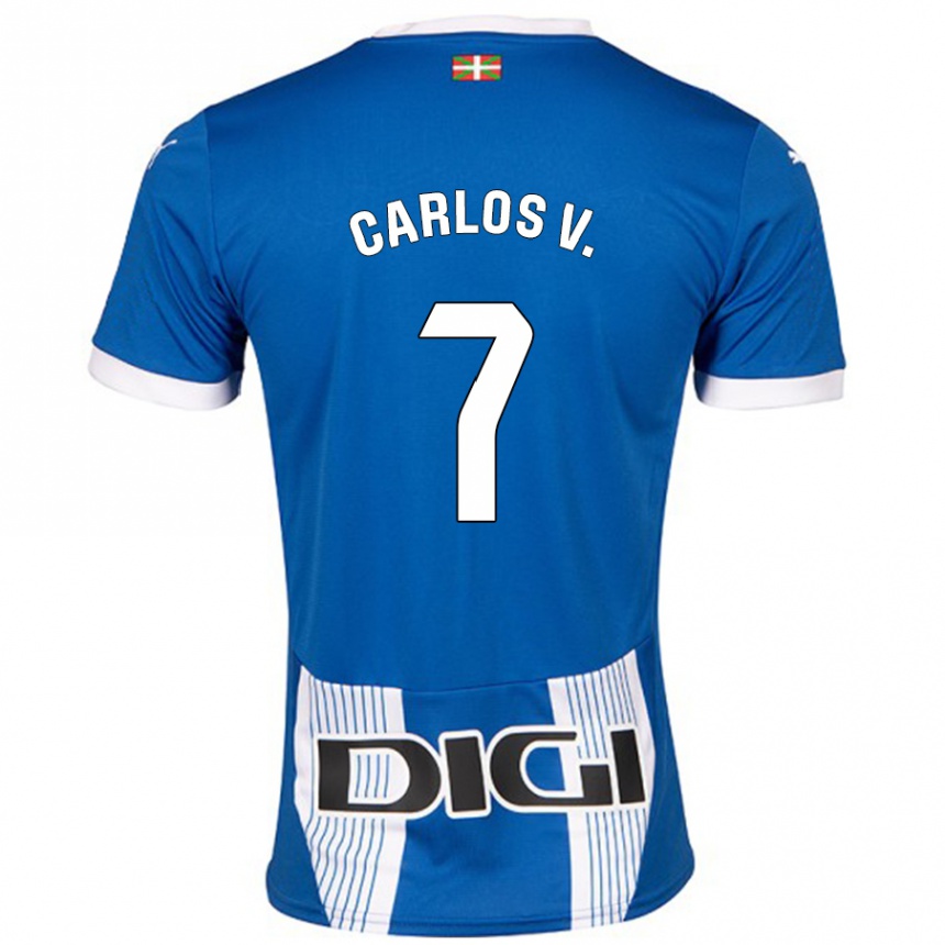 Férfi Labdarúgás Carlos Vicente #7 Kék Hazai Jersey 2024/25 Mez Póló Ing