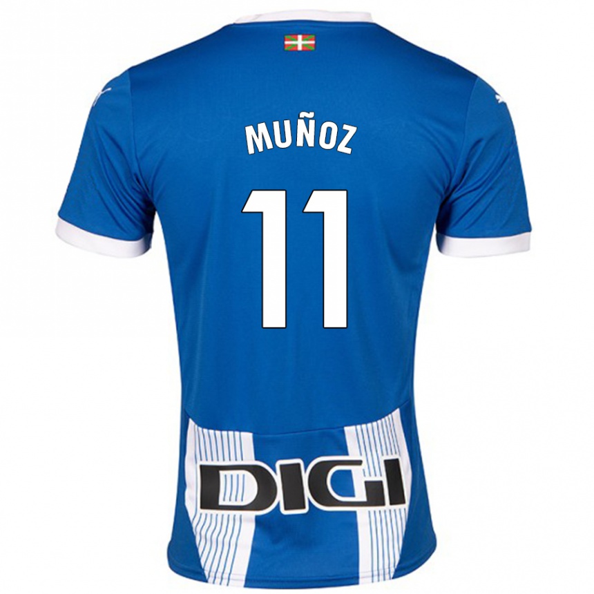 Férfi Labdarúgás Egoitz Muñoz #11 Kék Hazai Jersey 2024/25 Mez Póló Ing