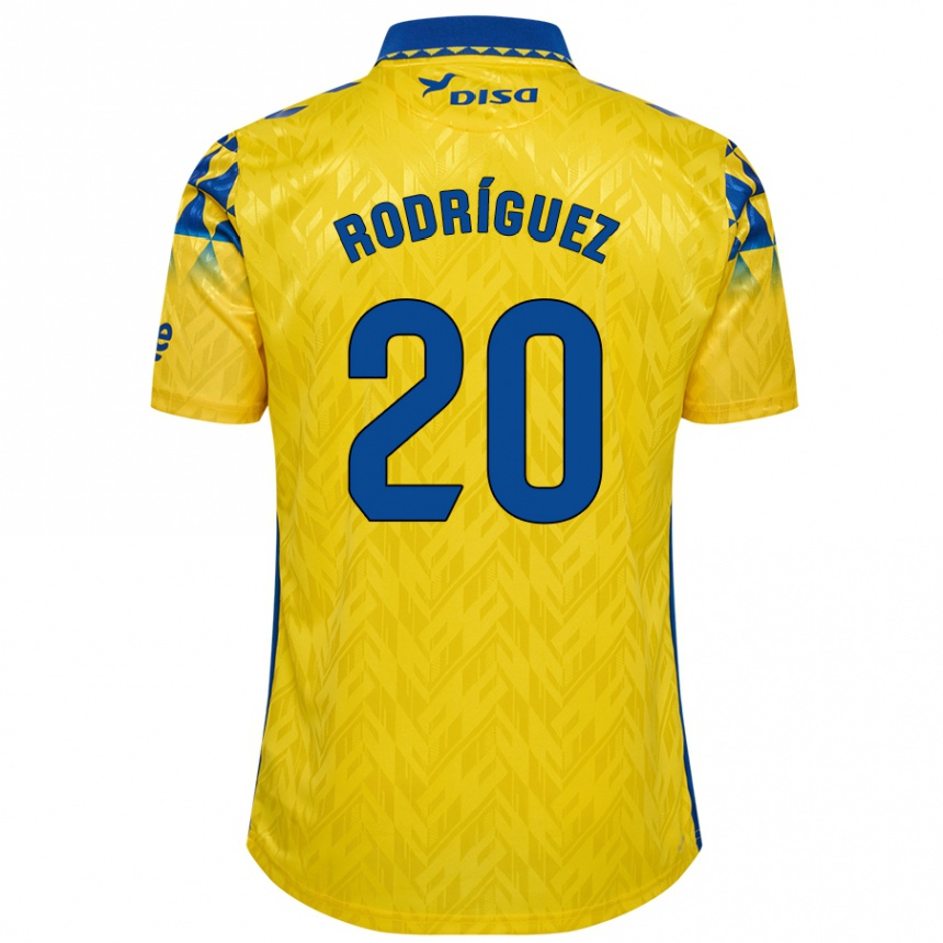 Férfi Labdarúgás Kirian Rodríguez #20 Sárga Kék Hazai Jersey 2024/25 Mez Póló Ing