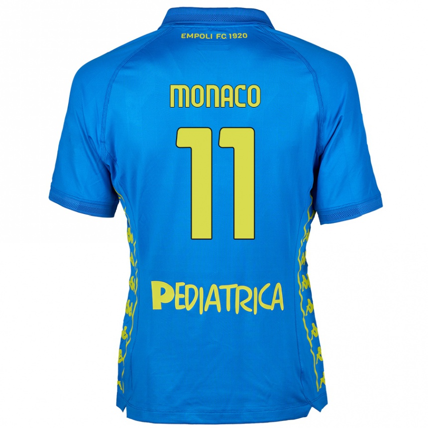 Férfi Labdarúgás Salvatore Monaco #11 Kék Hazai Jersey 2024/25 Mez Póló Ing