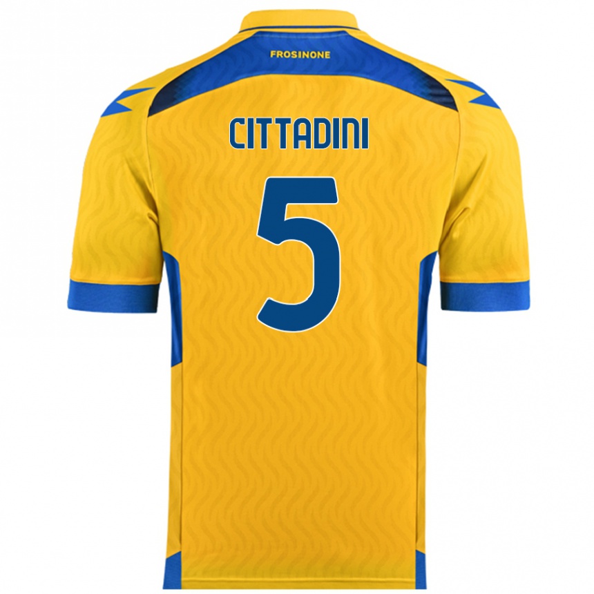 Férfi Labdarúgás Giorgio Cittadini #5 Sárga Hazai Jersey 2024/25 Mez Póló Ing