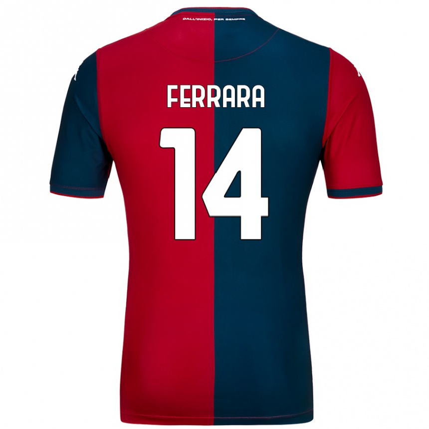 Férfi Labdarúgás Anastasia Ferrara #14 Piros Sötétkék Hazai Jersey 2024/25 Mez Póló Ing