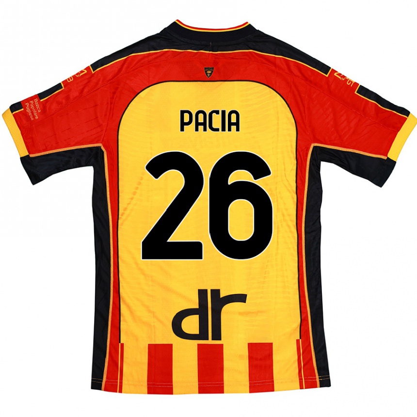 Férfi Labdarúgás Fabiano Pacia #26 Sárga Piros Hazai Jersey 2024/25 Mez Póló Ing