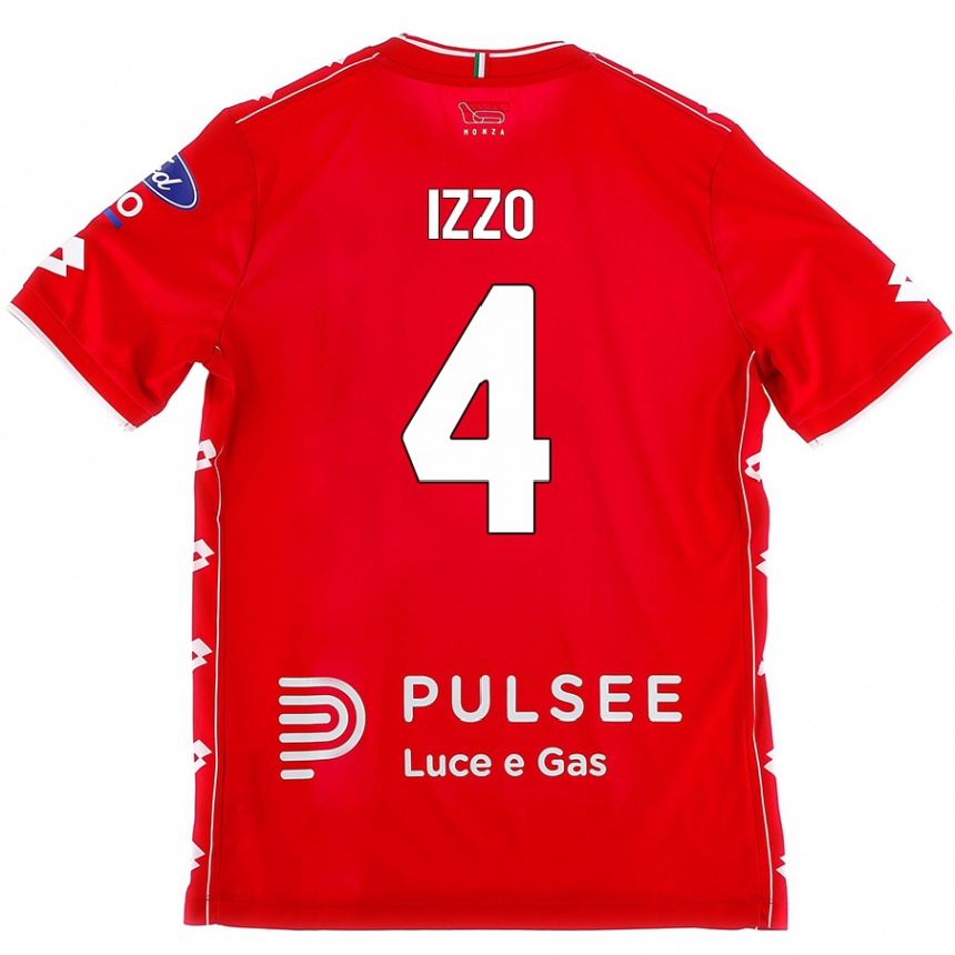 Férfi Labdarúgás Armando Izzo #4 Piros Fehér Hazai Jersey 2024/25 Mez Póló Ing