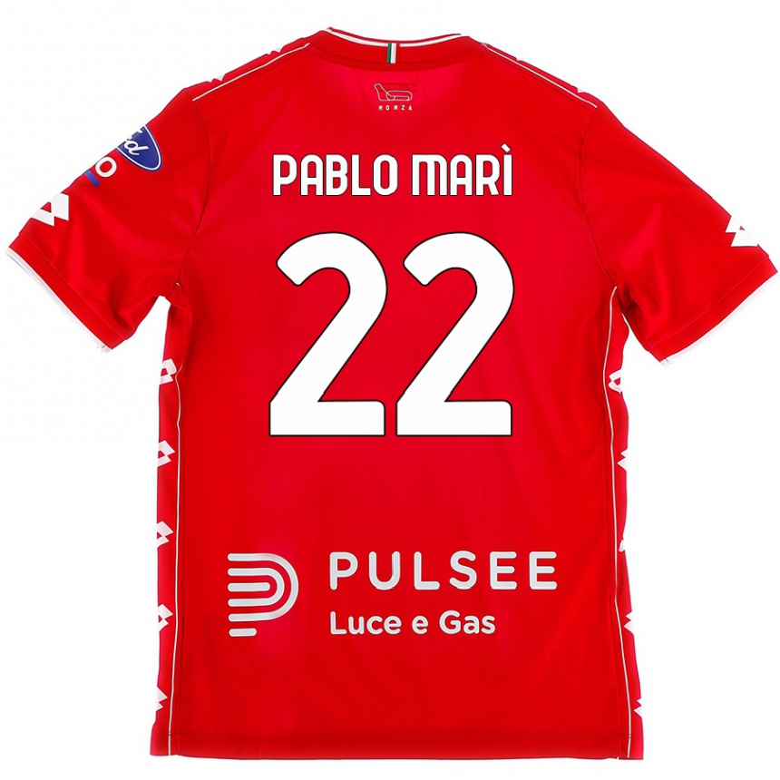 Férfi Labdarúgás Pablo Marí #22 Piros Fehér Hazai Jersey 2024/25 Mez Póló Ing