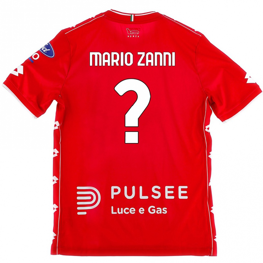 Férfi Labdarúgás Mario Zanni #0 Piros Fehér Hazai Jersey 2024/25 Mez Póló Ing