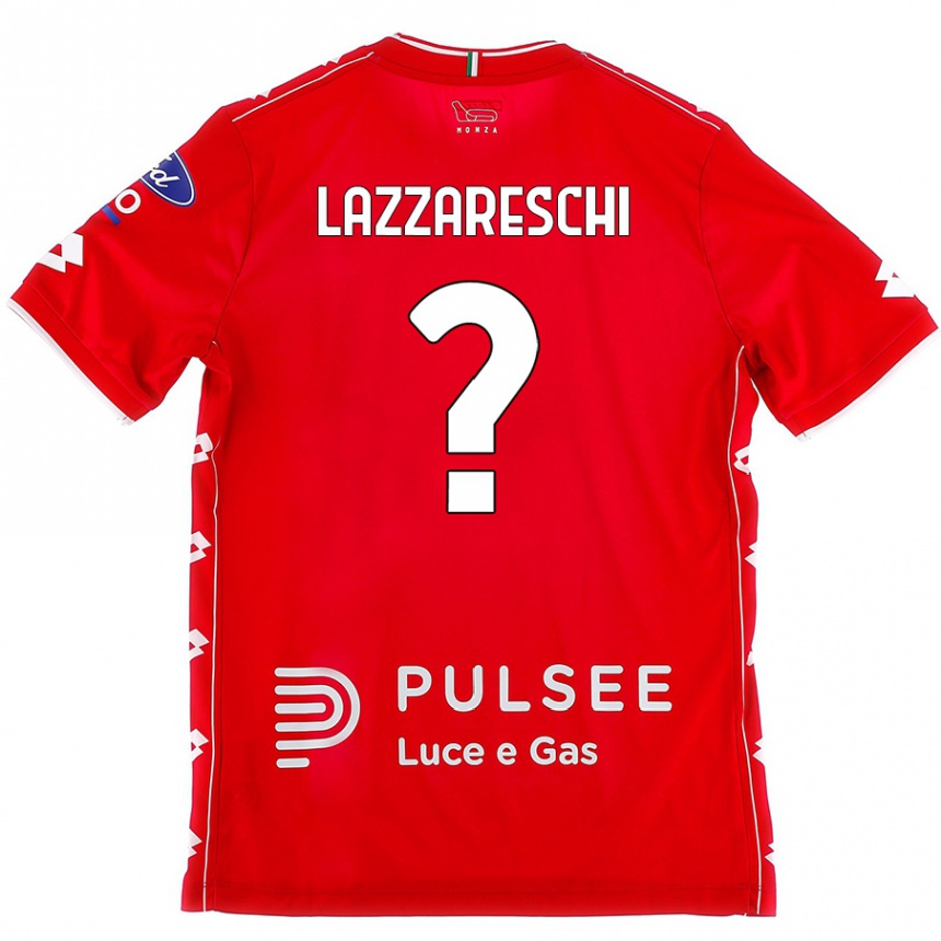 Férfi Labdarúgás Andrea Lazzareschi #0 Piros Fehér Hazai Jersey 2024/25 Mez Póló Ing