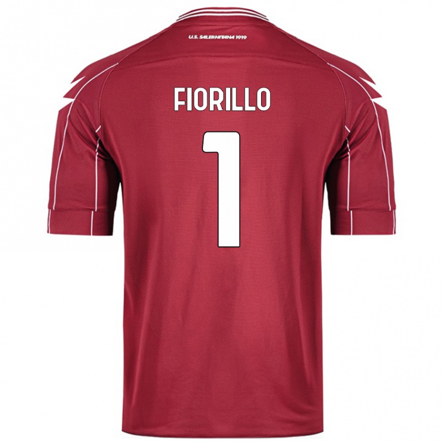 Férfi Labdarúgás Vincenzo Fiorillo #1 Burgundia Hazai Jersey 2024/25 Mez Póló Ing