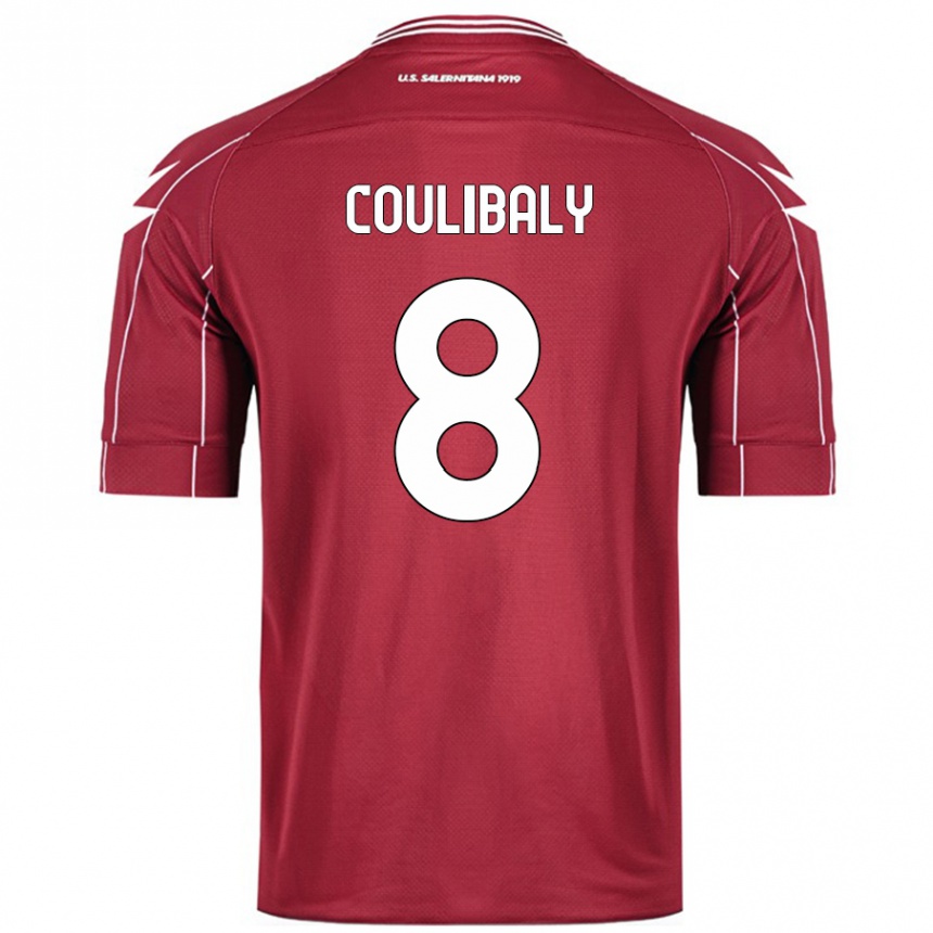 Férfi Labdarúgás Mamadou Coulibaly #8 Burgundia Hazai Jersey 2024/25 Mez Póló Ing