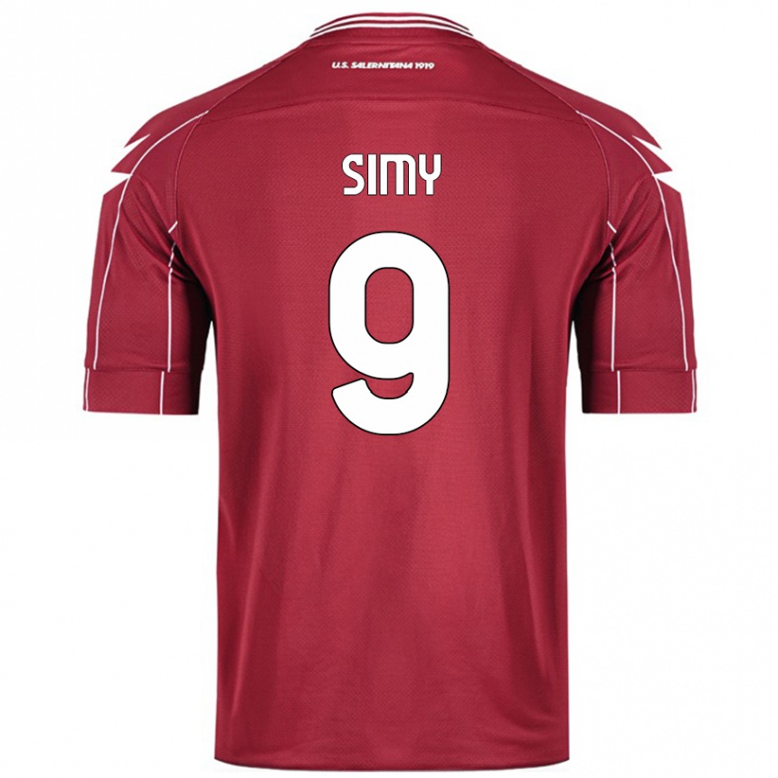 Férfi Labdarúgás Simy #9 Burgundia Hazai Jersey 2024/25 Mez Póló Ing