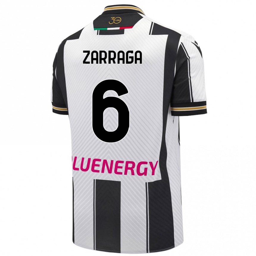 Férfi Labdarúgás Oier Zarraga #6 Fehér Fekete Hazai Jersey 2024/25 Mez Póló Ing