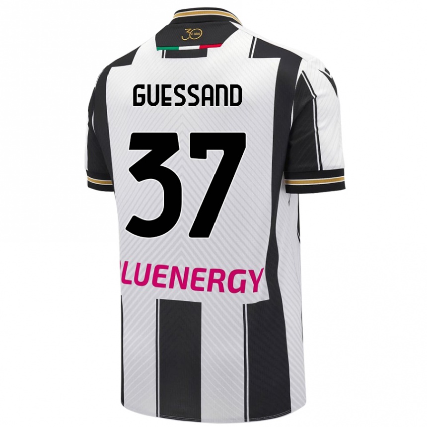 Férfi Labdarúgás Axel Guessand #37 Fehér Fekete Hazai Jersey 2024/25 Mez Póló Ing