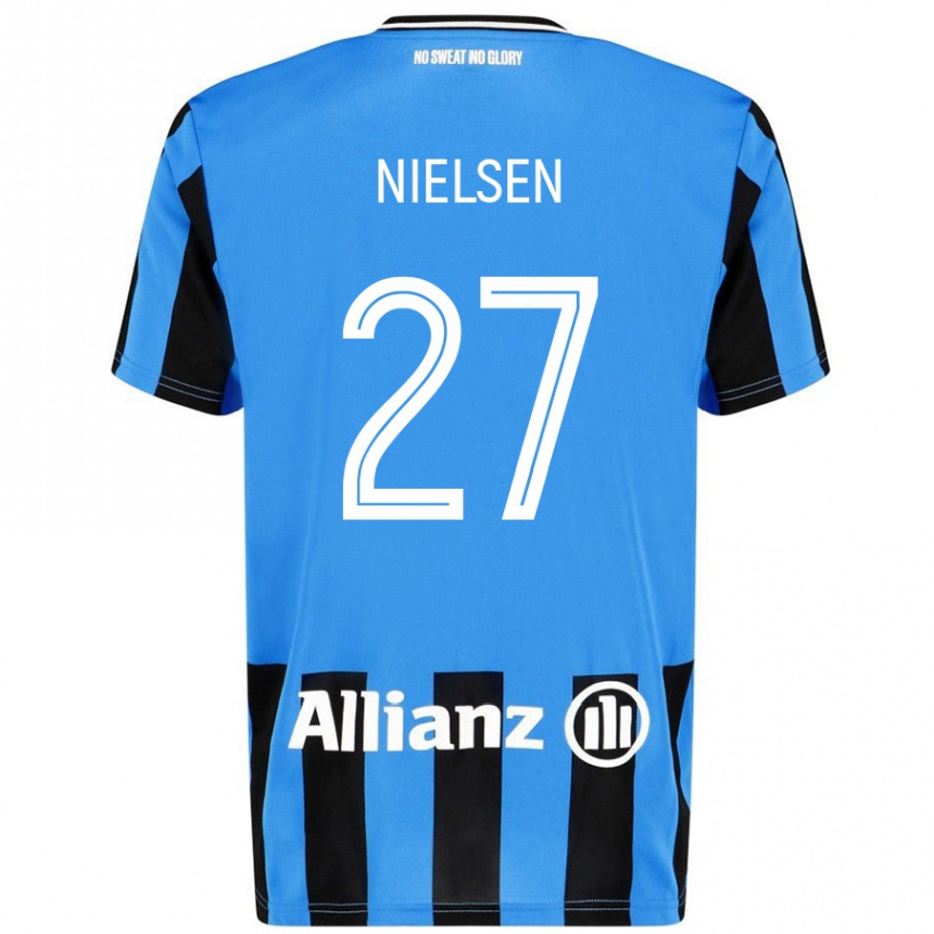 Férfi Labdarúgás Casper Nielsen #27 Égszínkék Fekete Hazai Jersey 2024/25 Mez Póló Ing