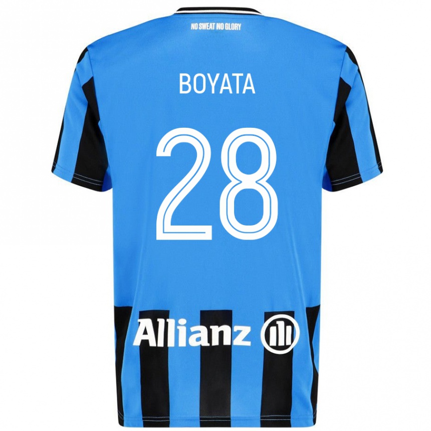 Férfi Labdarúgás Dedryck Boyata #28 Égszínkék Fekete Hazai Jersey 2024/25 Mez Póló Ing