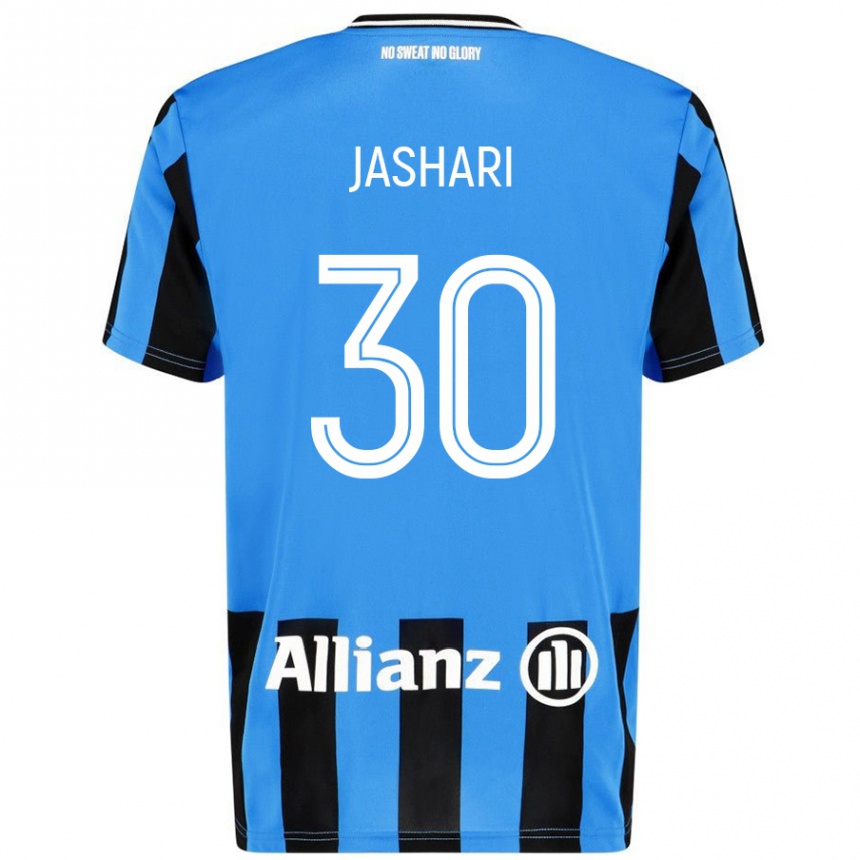 Férfi Labdarúgás Ardon Jashari #30 Égszínkék Fekete Hazai Jersey 2024/25 Mez Póló Ing