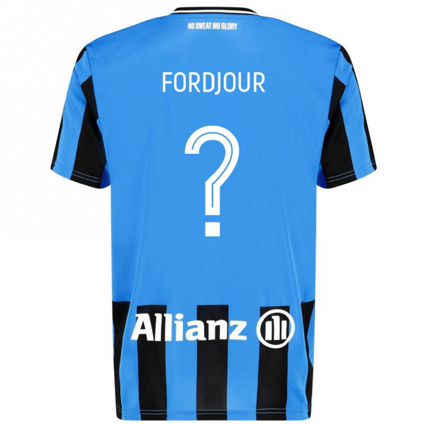 Férfi Labdarúgás Richmond Fordjour #0 Égszínkék Fekete Hazai Jersey 2024/25 Mez Póló Ing