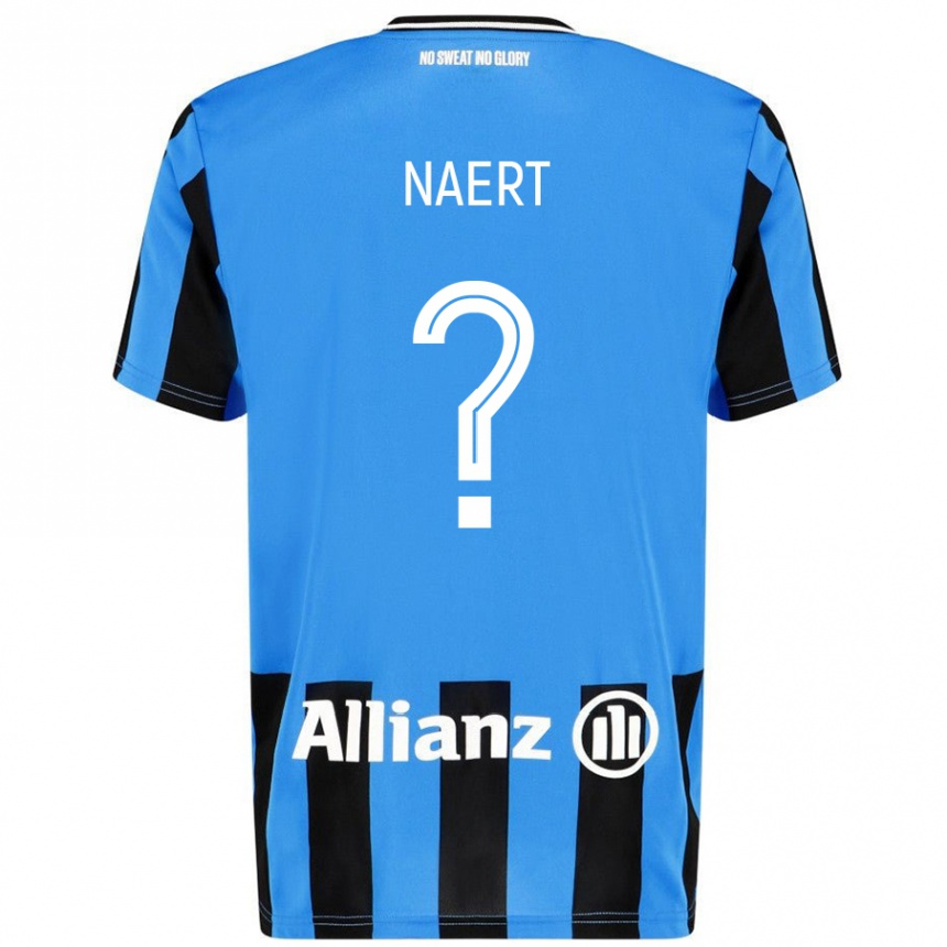 Férfi Labdarúgás Stan Naert #0 Égszínkék Fekete Hazai Jersey 2024/25 Mez Póló Ing