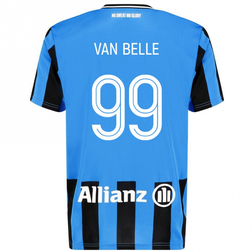 Férfi Labdarúgás Lyndsey Van Belle #99 Égszínkék Fekete Hazai Jersey 2024/25 Mez Póló Ing