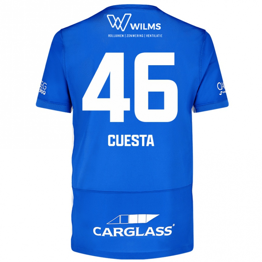 Férfi Labdarúgás Carlos Cuesta #46 Kék Hazai Jersey 2024/25 Mez Póló Ing