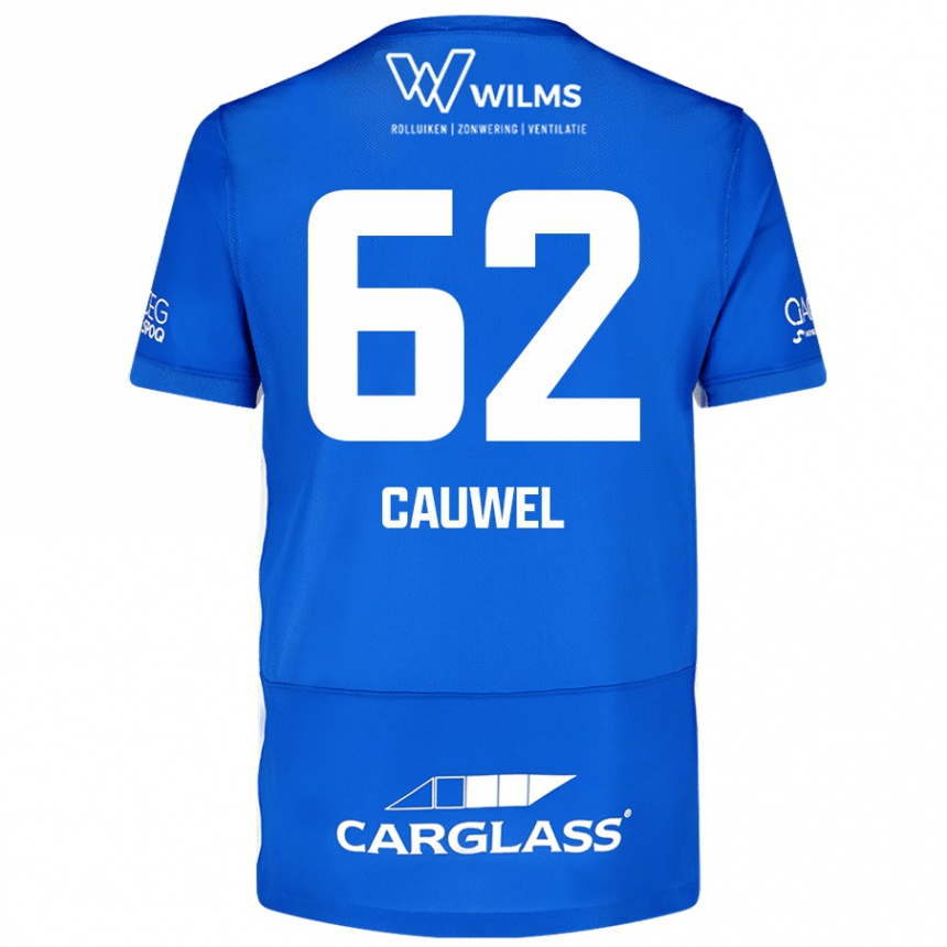 Férfi Labdarúgás Michiel Cauwel #62 Kék Hazai Jersey 2024/25 Mez Póló Ing