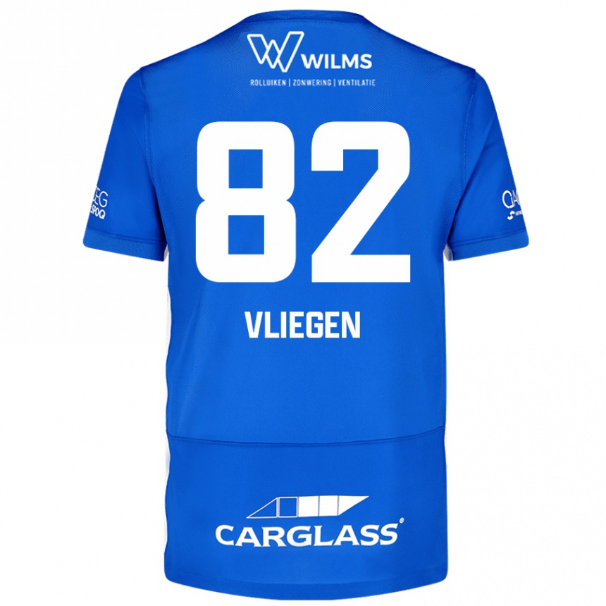 Férfi Labdarúgás Olivier Vliegen #82 Kék Hazai Jersey 2024/25 Mez Póló Ing