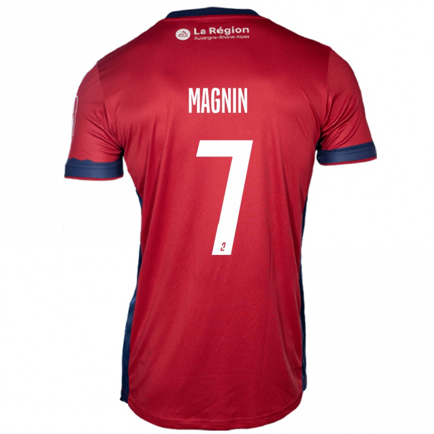 Férfi Labdarúgás Yohann Magnin #7 Világos Bordó Hazai Jersey 2024/25 Mez Póló Ing