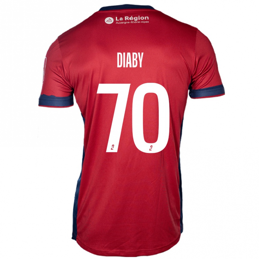 Férfi Labdarúgás Yadaly Diaby #70 Világos Bordó Hazai Jersey 2024/25 Mez Póló Ing